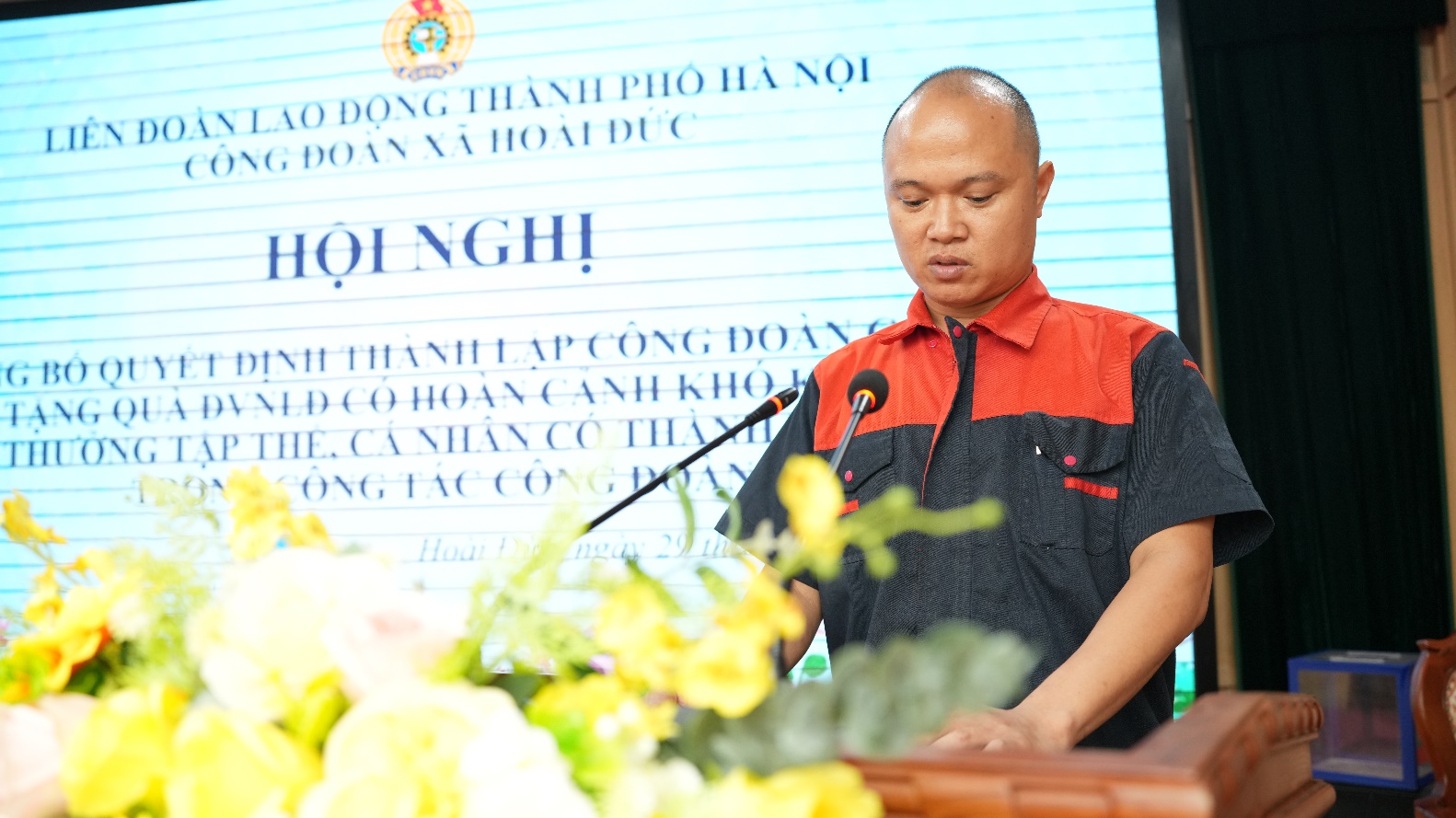 Công đoàn xã Hoài Đức công bố Quyết định thành lập công đoàn cơ sở và trao quà cho đoàn viên khó khăn- Ảnh 6.