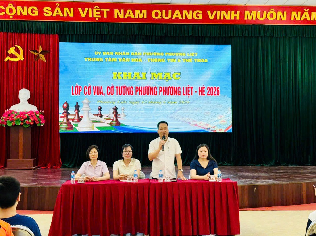 TRUNG TÂM VĂN HÓA THÔNG TIN & THỂ THAO PHƯỜNG PHƯƠNG LIỆT TỔ CHỨC THÀNH CÔNG KHAI MẠC LỚP CỜ VUA HÈ NĂM 2026- Ảnh 1.