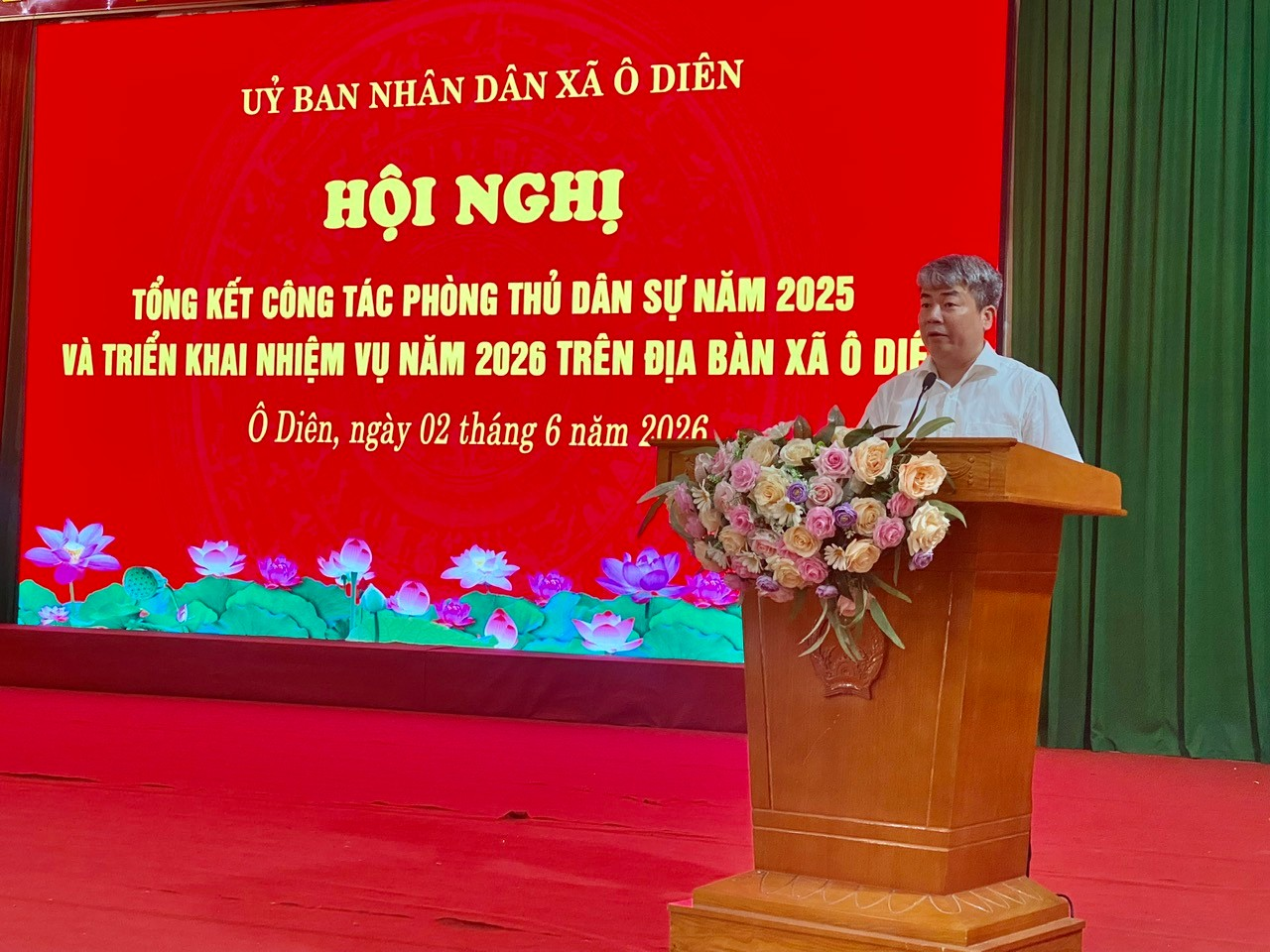 Ủy ban nhân dân xã tổng kết công tác phòng thủ dân sự năm 2025, triển khai nhiệm vụ năm 2026- Ảnh 2.