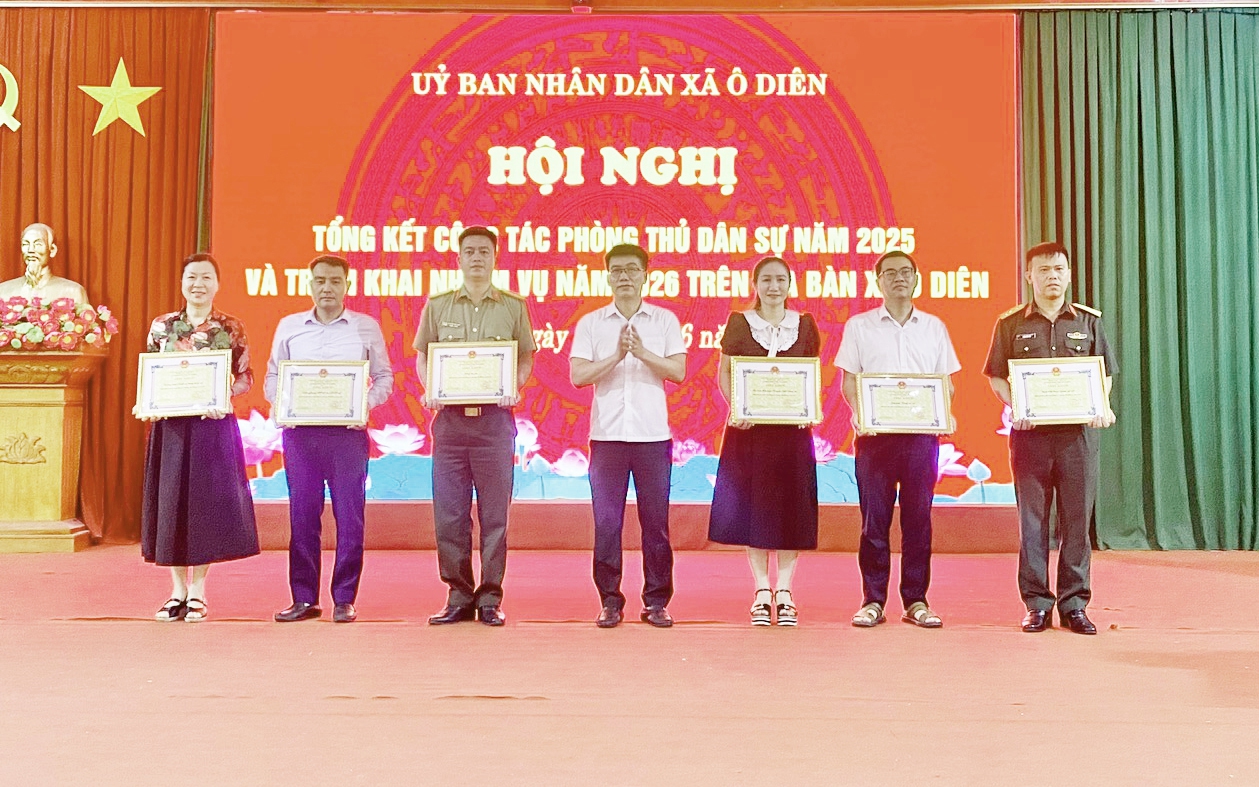 Ủy ban nhân dân xã tổng kết công tác phòng thủ dân sự năm 2025, triển khai nhiệm vụ năm 2026