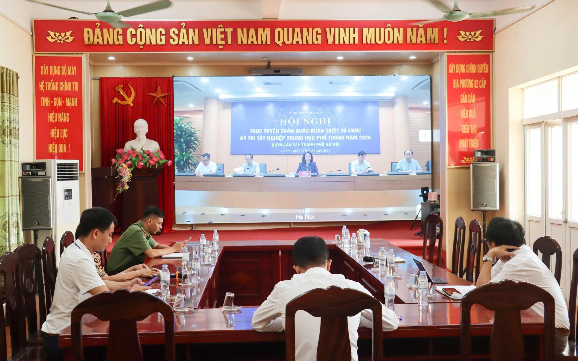 Xã Đại Xuyên dự hội nghị trực tuyến về công tác tổ chức Kỳ thi tốt nghiệp THPT năm 2026