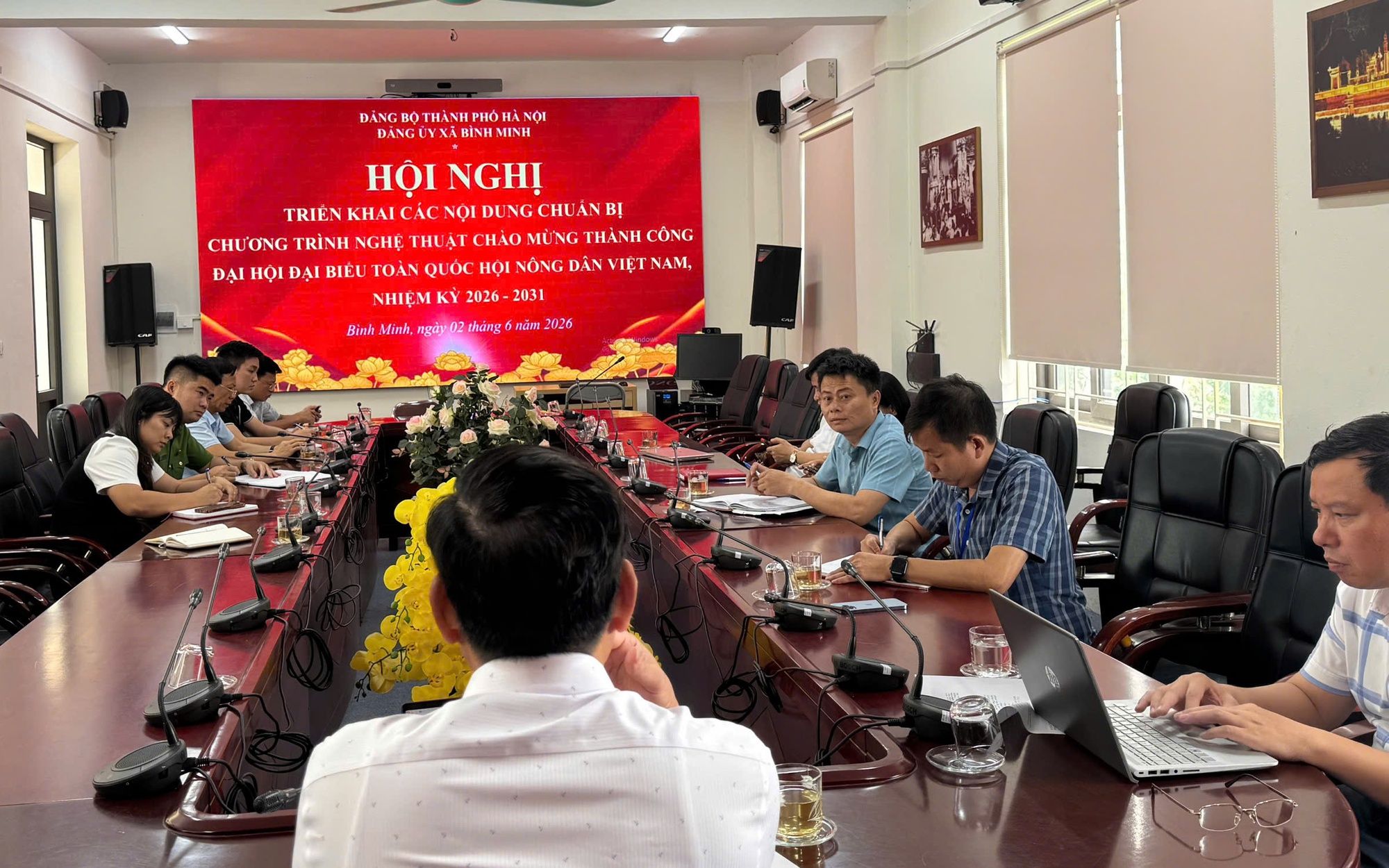 Ảnh: Hội nghị triển khai công tác phối hợp tổ chức chương trình nghệ thuật chào mừng Đại hội Đại biểu Toàn quốc hội Nông dân Việt Nam lần thứ IX
