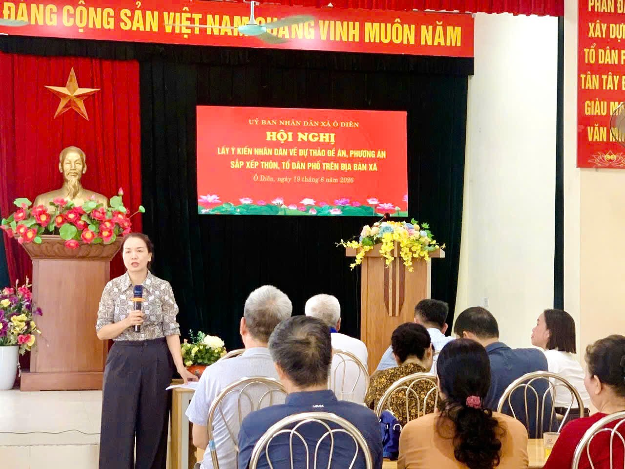 Hội nghị lấy ý kiến nhân dân về dự thảo Đề án, phương án sáp nhập Thôn, Tổ dân phố tại Khu vực Tâp Lập- Ảnh 1.