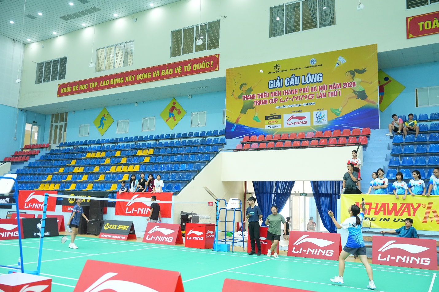 Khai mạc Giải Cầu lông Thanh Thiếu niên thành phố Hà Nội năm 2026 - Tranh Cúp Li-Ning lần thứ I tại xã Gia Lâm- Ảnh 9.