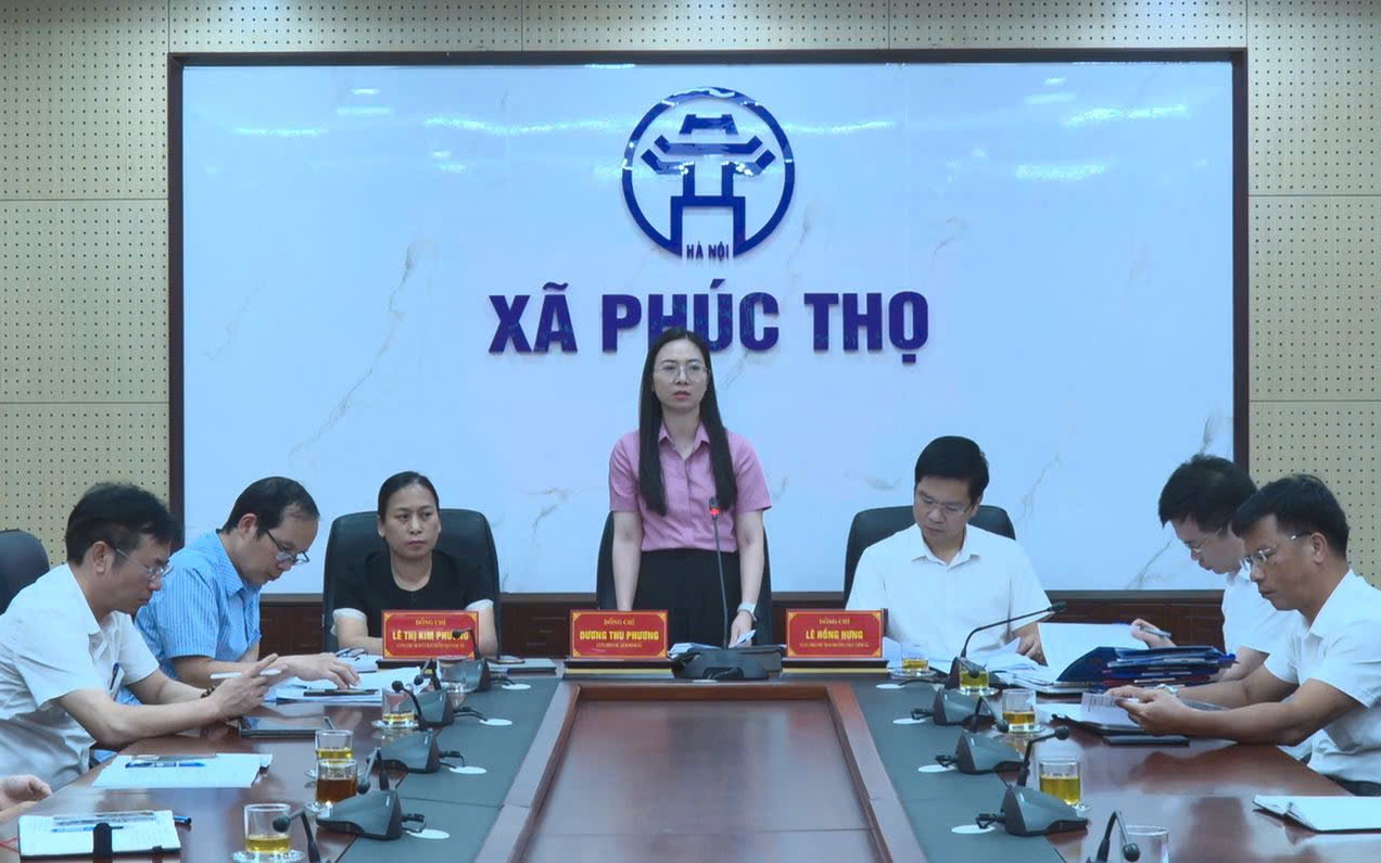 Thường trực HĐND xã làm việc với UBND xã về công tác quản lý tài sản công, bảo vệ môi trường và trật tự đô thị