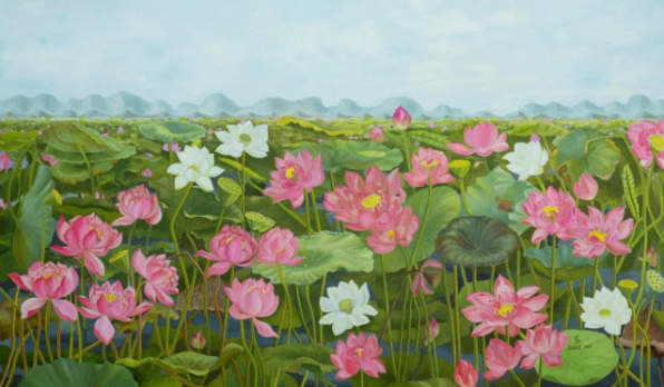 Ngắm tranh quý "Liên hoa tịnh cảnh"- Ảnh 3.