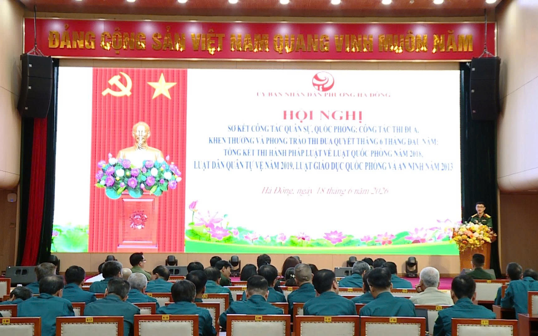 Phường Hà Đông sơ kết công tác quân sự, quốc phòng 6 tháng đầu năm 2026