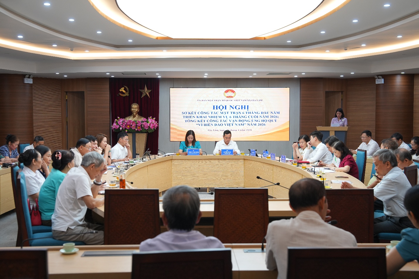 Ủy ban MTTQ Việt Nam xã Gia Lâm sơ kết công tác Mặt trận 6 tháng đầu năm 2026- Ảnh 1.
