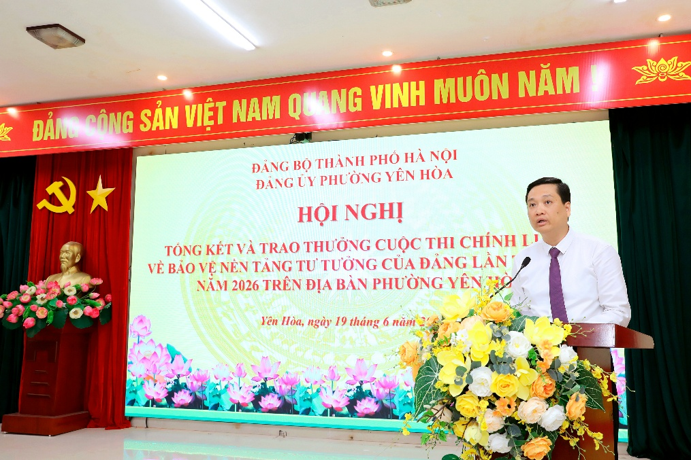 Phường Yên Hòa tổng kết và trao thưởng Cuộc thi chính luận về bảo vệ nền tảng tư tưởng của Đảng lần thứ Sáu, năm 2026- Ảnh 1.