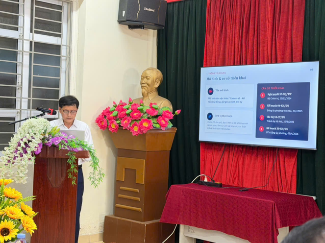 Chi bộ số 32 phường Yên Hòa ra mắt mô hình "Camera số - Kết nối cộng đồng, giữ gìn an ninh trật tự"- Ảnh 2.