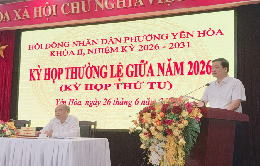 Hội đồng nhân dân phường Yên Hòa tổ chức thành công Kỳ họp thường lệ giữa năm 2026- Ảnh 1.