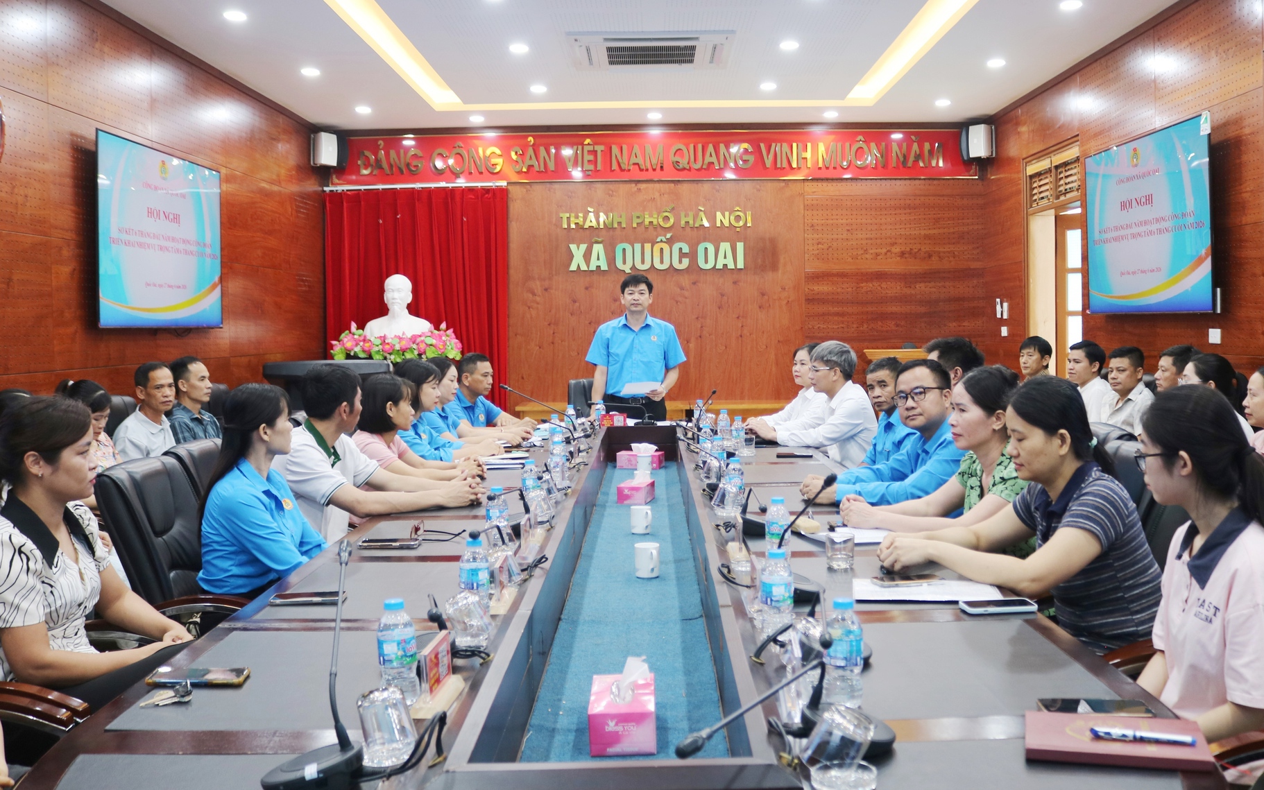 CÔNG ĐOÀN XÃ QUỐC OAI SƠ KẾT CÔNG TÁC 6 THÁNG ĐẦU NĂM 2026: KHẲNG ĐỊNH VAI TRÒ CHỖ DỰA TIN CẬY CỦA ĐOÀN VIÊN, NGƯỜI LAO ĐỘNG