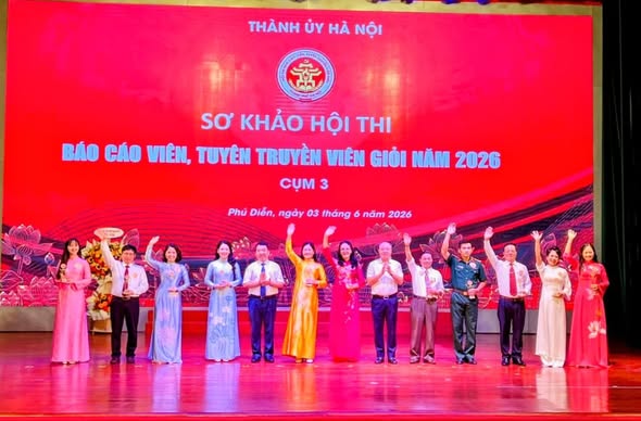 PHƯỜNG CẦU GIẤY ĐẠT GIẢI NHÌ VÀ GIẢI CHUYÊN ĐỀ “THUYẾT TRÌNH XUẤT SẮC NHẤT” TẠI SƠ KHẢO HỘI THI BÁO CÁO VIÊN, TUYÊN TRUYỀN VIÊN GIỎI THÀNH PHỐ HÀ NỘI NĂM 2026- Ảnh 1.
