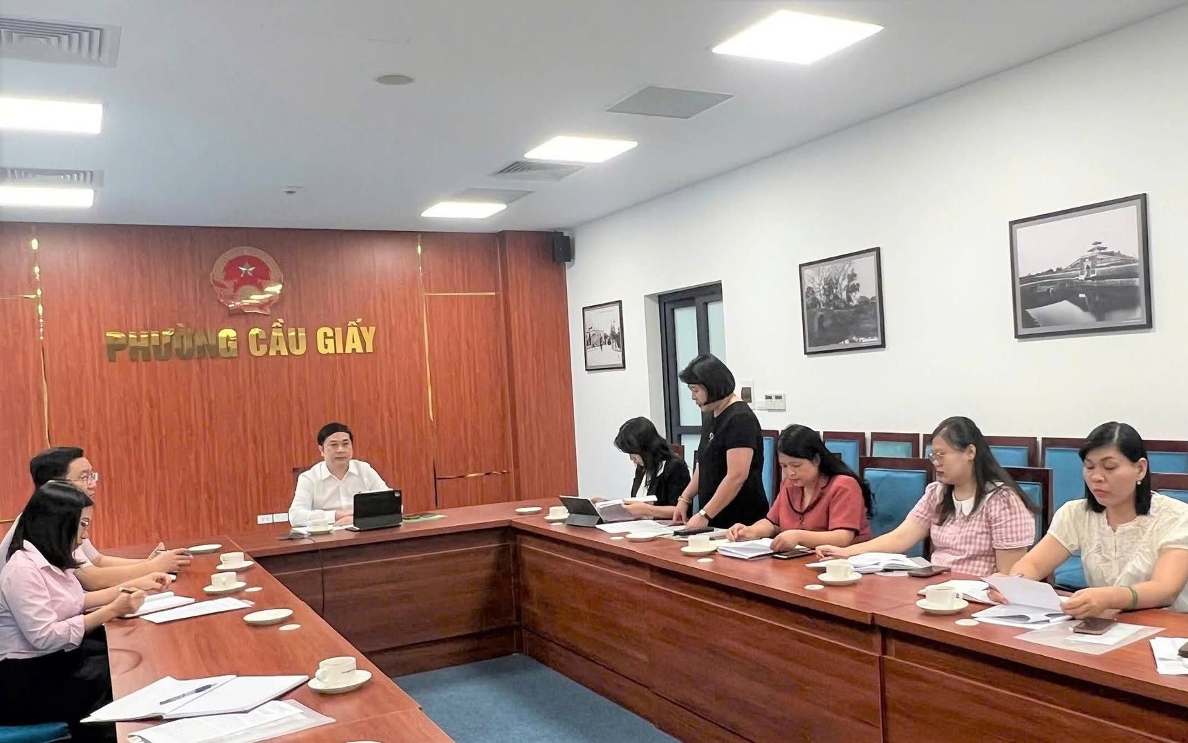Ban đại diện Hội đồng quản trị Ngân hàng Chính sách xã hội phường Cầu Giấy họp phiên thứ nhất