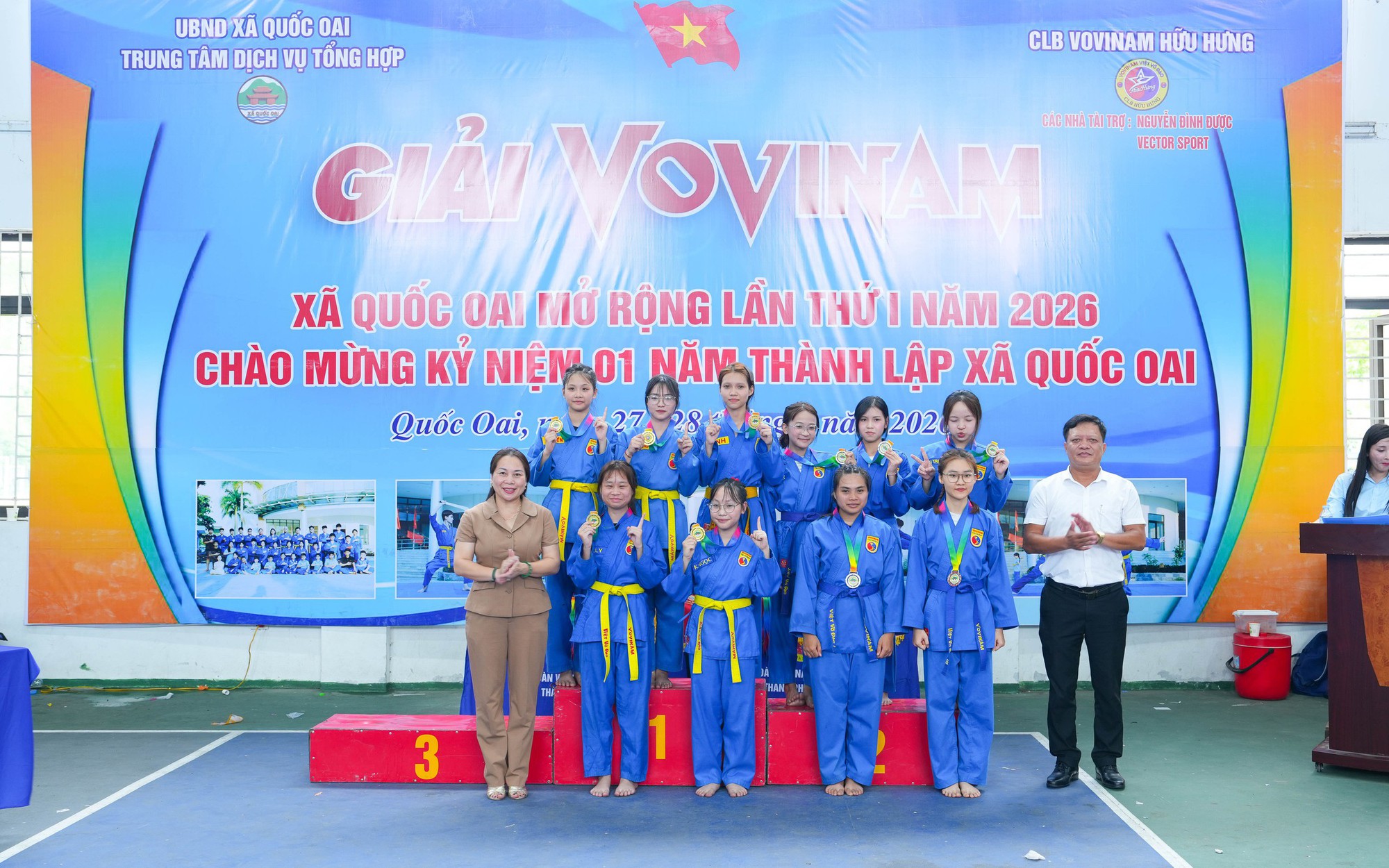 Trao giải Nhóm 3, Nhóm 4 Giải Vovinam xã Quốc Oai mở rộng lần thứ I năm 2026 chào mừng kỷ niệm 01 năm thành lập xã Quốc Oai