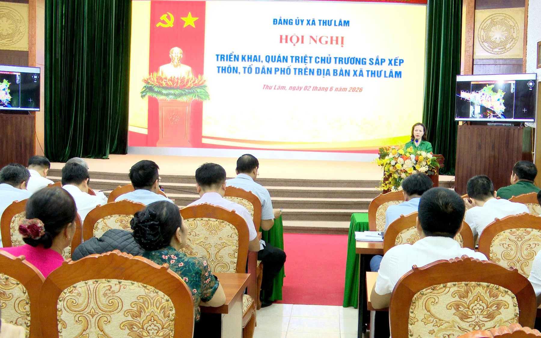 ĐẢNG ỦY XÃ THƯ LÂM TRIỂN KHAI, QUÁN TRIỆT CHỦ TRƯƠNG SẮP XẾP THÔN, TỔ DÂN PHỐ TRÊN ĐỊA BÀN XÃ