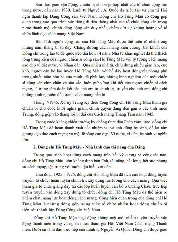 Kỷ niệm 130 năm Ngày sinh đồng chí Hồ Tùng Mậu (15/6/1896 - 15/6/2026)- Ảnh 5.