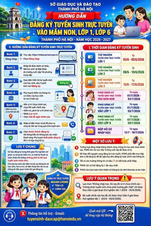 Thông báo tuyển sinh trực tuyến năm học 2026 – 2027- Ảnh 1.