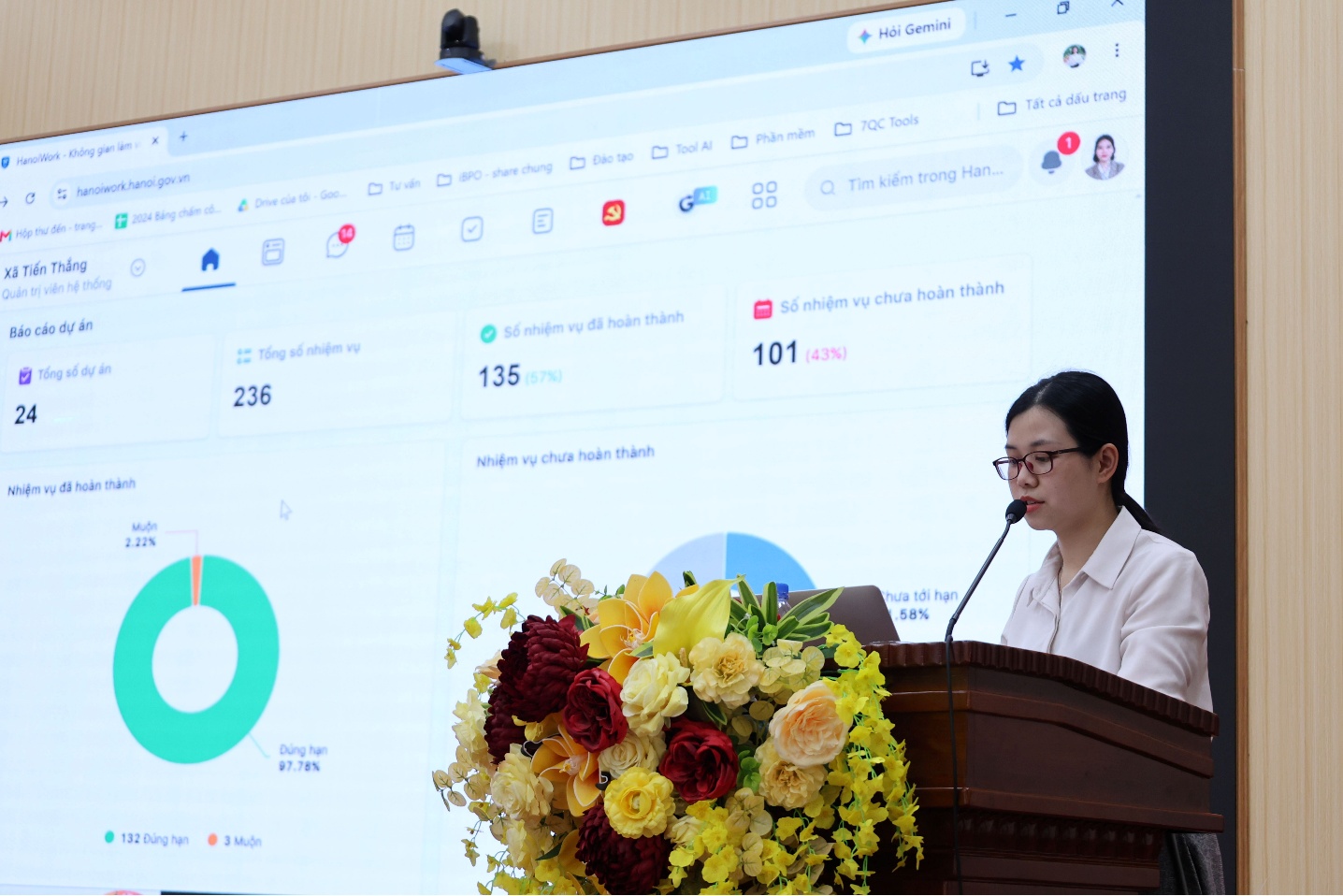 Xã Tiến Thắng: Hội nghị tập huấn hướng dẫn sử dụng hệ thống quản trị thực thi nhiệm vụ và đánh giá cán bộ, công chức gắn với đo lường hiệu suất công việc (OKR/KPI)- Ảnh 6.