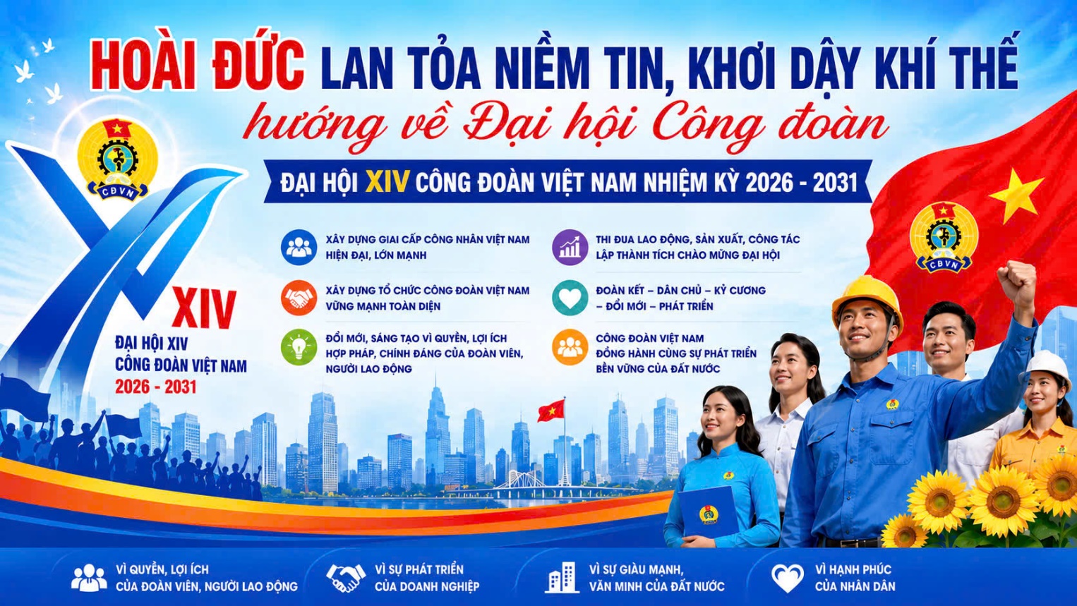 Hoài Đức lan tỏa niềm tin, khơi dậy khí thế hướng về Đại hội Công đoàn Viêt Nam- Ảnh 1.