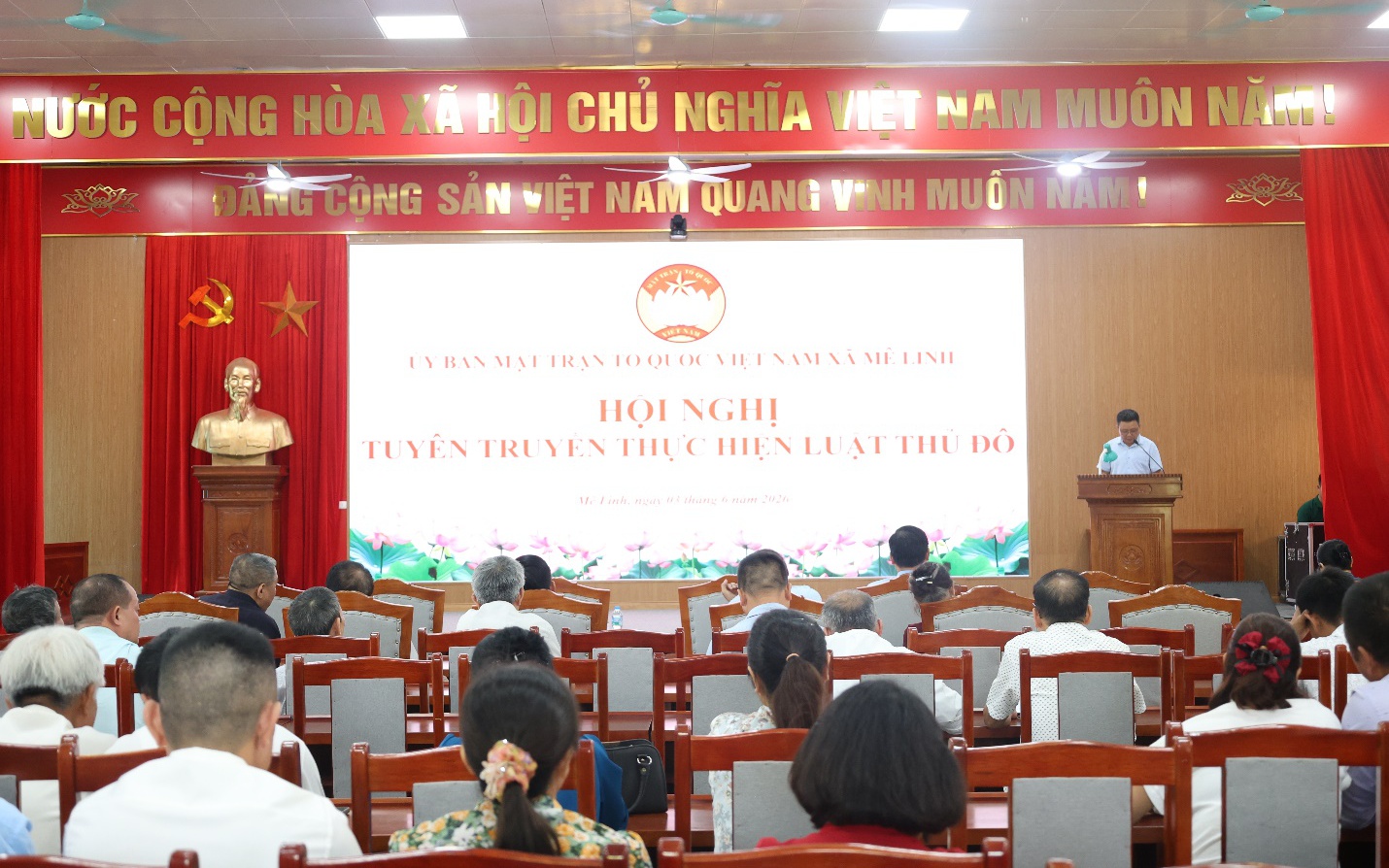 Ủy ban MTTQ Việt Nam xã Mê Linh tổ chức hội nghị tuyên truyền thực hiện Luật Thủ đô