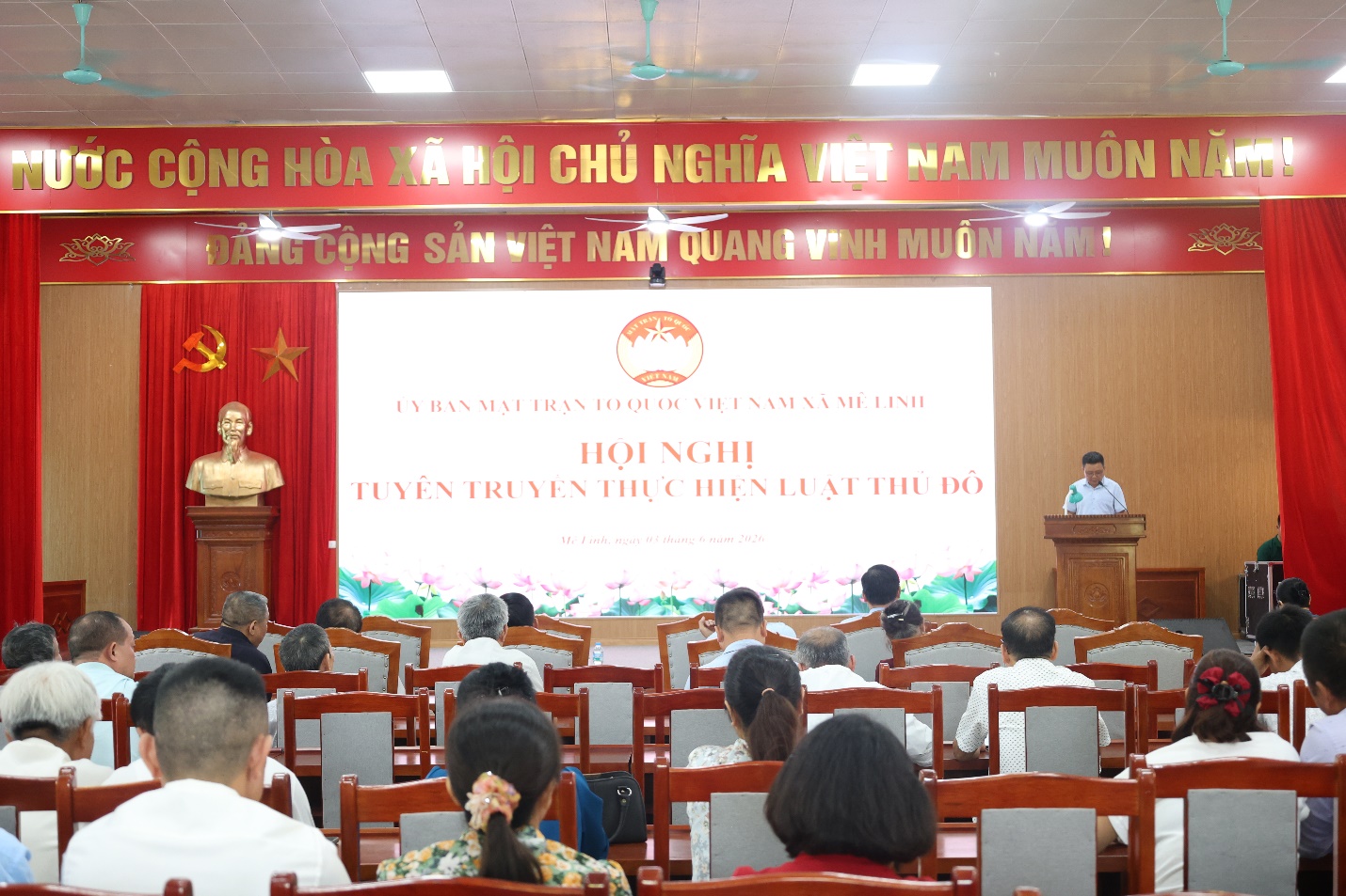 Ủy ban MTTQ Việt Nam xã Mê Linh tổ chức hội nghị tuyên truyền thực hiện Luật Thủ đô- Ảnh 1.
