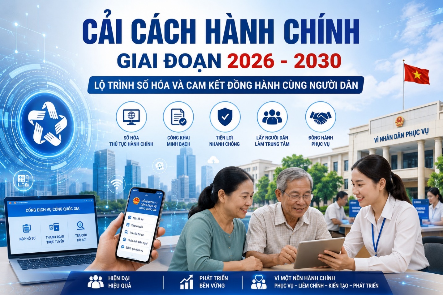 Cải cách hành chính xã Hoài Đức giai đoạn 2026 - 2030: Lộ trình số hóa và cam kết đồng hành cùng người dân- Ảnh 1.