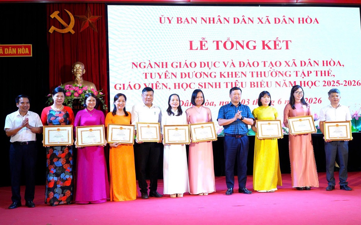 DÂN HÒA TỔNG KẾT NĂM HỌC 2025-2026: NHIỀU ĐIỂM SÁNG TRONG ĐỔI MỚI GIÁO DỤC