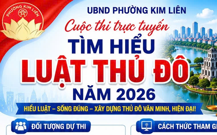 Cuộc thi trực tuyến tìm hiểu Luật Thủ Đô năm 2026