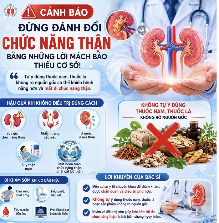Mất một bên thận vì tin lời truyền miệng: Cảnh báo từ một ca bệnh đáng tiếc- Ảnh 1.