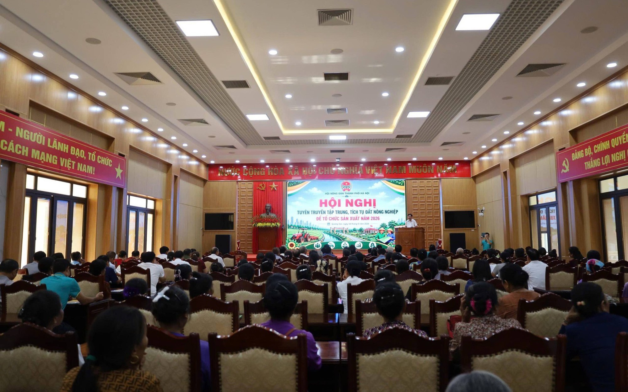 Hội Nông dân xã Quảng Oai đẩy mạnh tuyên truyền tập trung, tích tụ đất nông nghiệp năm 2026