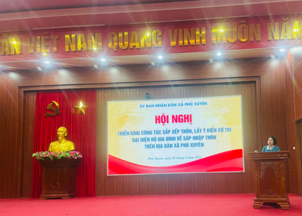 UBND xã Phú Xuyên triển khai hướng dẫn lấy ý kiến nhân dân phục vụ xây dựng Đề án sắp xếp, sáp nhập thôn- Ảnh 2.