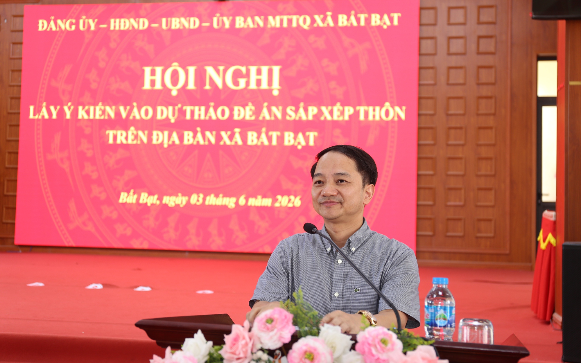 Xã Bất Bạt lấy ý kiến hoàn thiện Đề án sắp xếp thôn trên địa bàn xã.