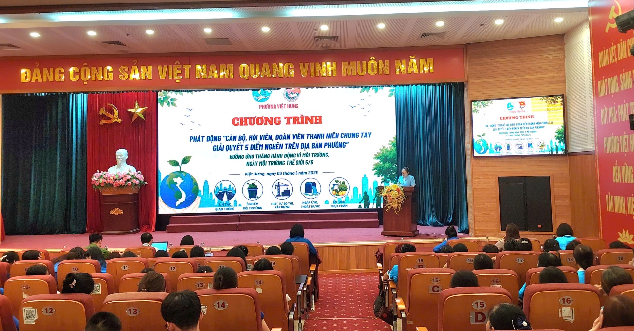 HỘI LHPN - ĐOÀN TNCSHCM phường việt hưng phối hợp phát động cán bộ, hội viên phụ nữ, đoàn viên thanh niên chung tay giải quyết 05 điểm nghẽn trên địa bàn phường- Ảnh 3.