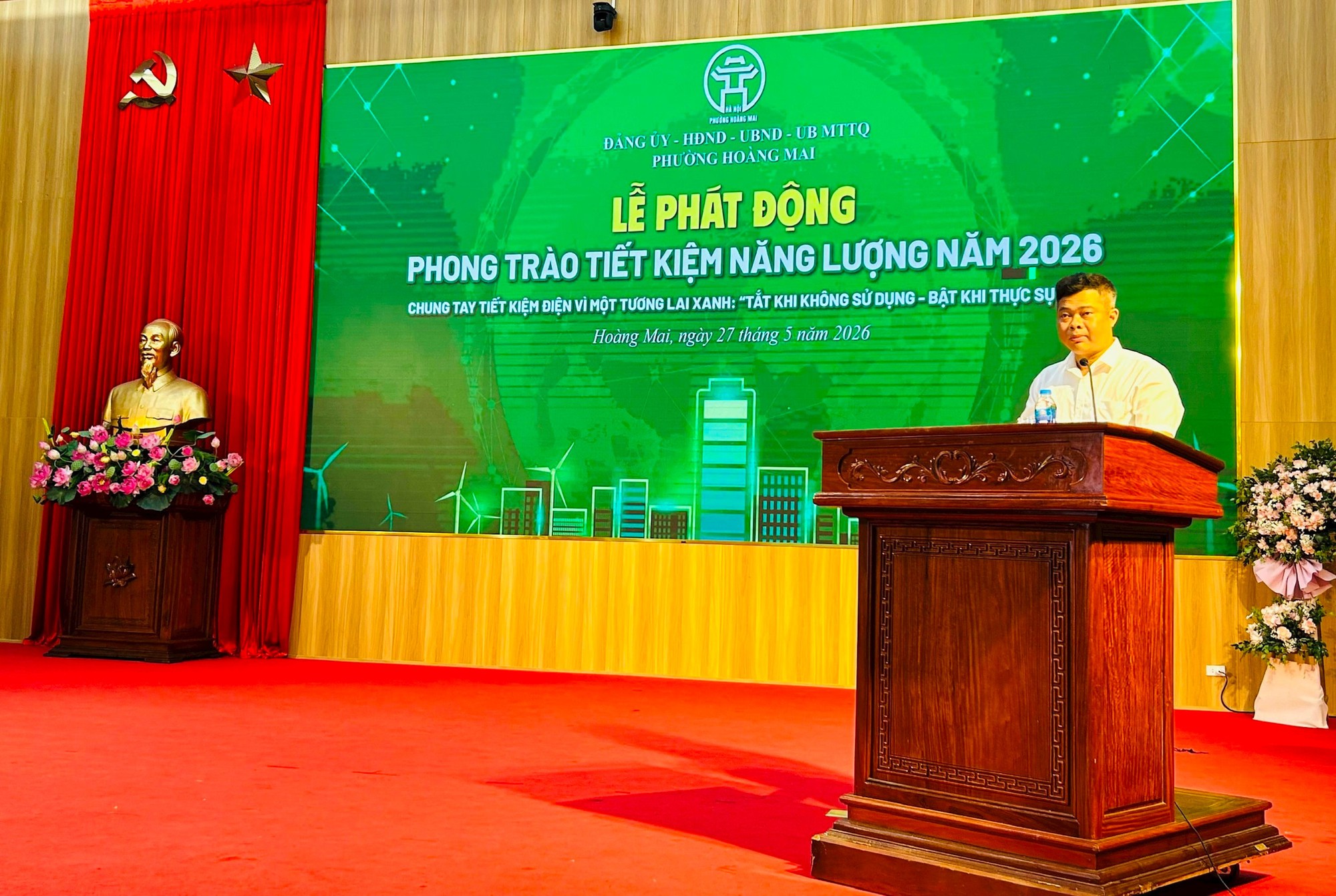 Phường Hoàng Mai tiết kiệm năng lượng vì một tương lai xanh- Ảnh 1.