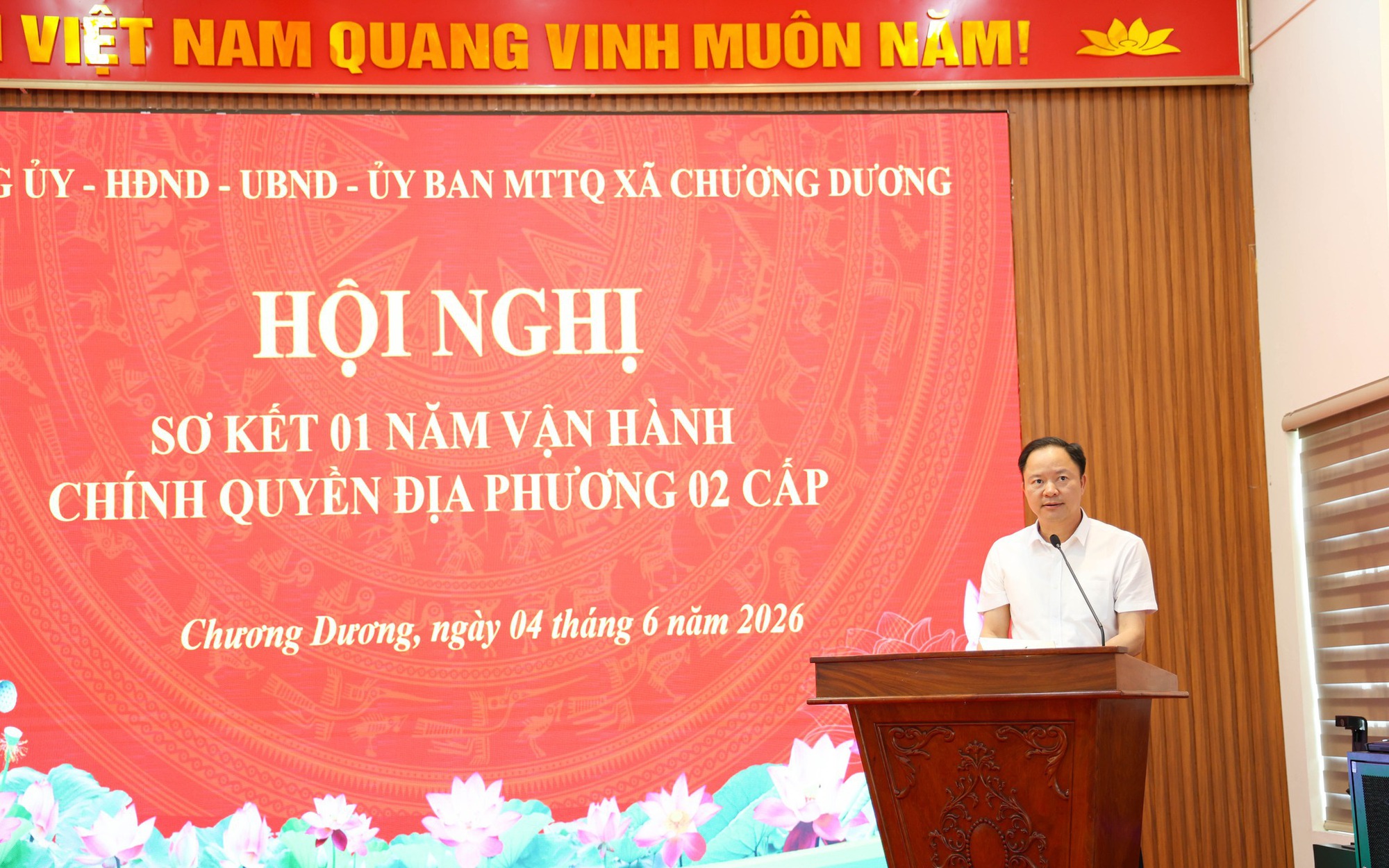 Xã Chương Dương sơ kết 01 năm vận hành chính quyền 02 cấp
