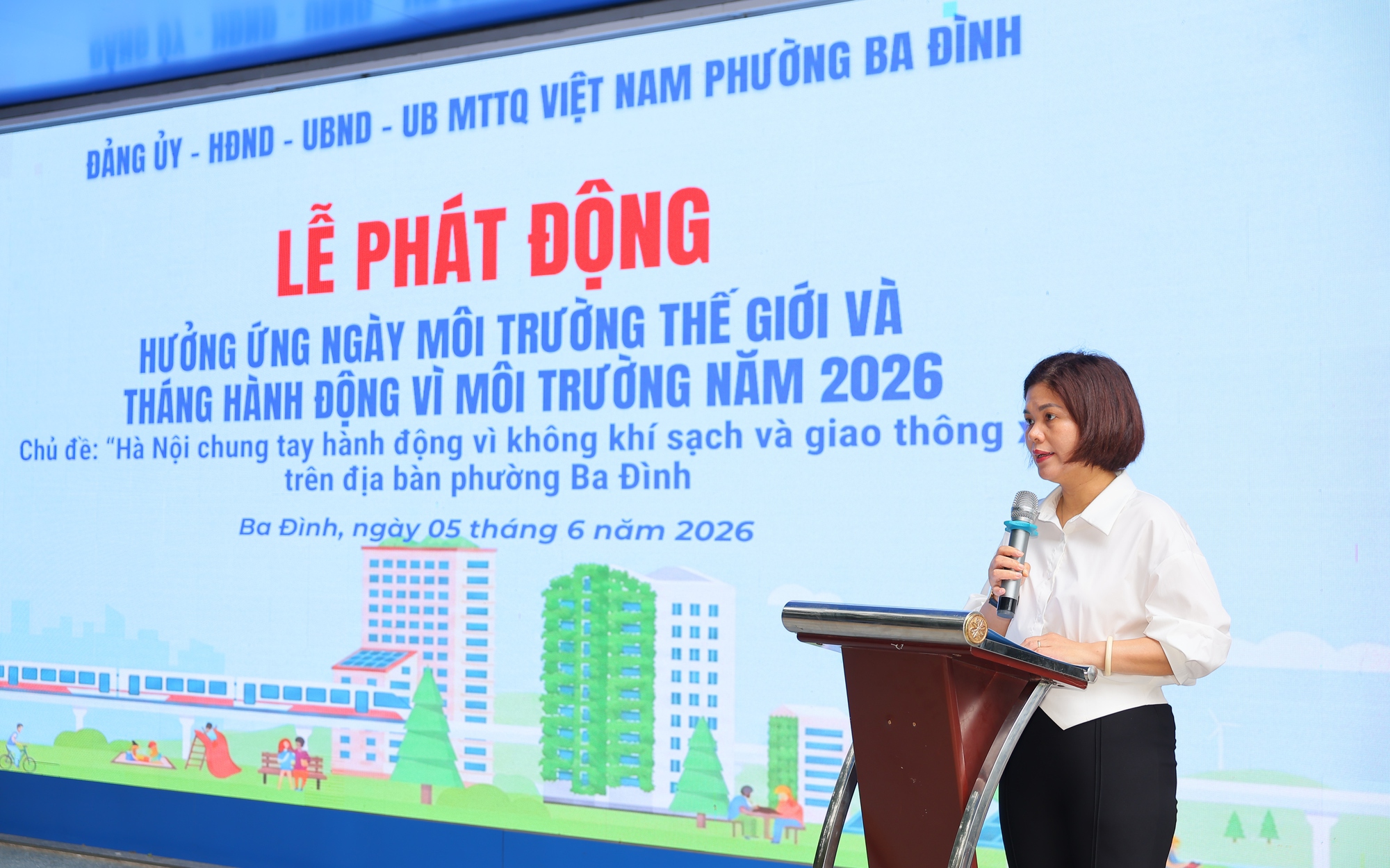 Phường Ba Đình tổ chức Lễ ra quân hưởng ứng Ngày Môi trường thế giới và Tháng hành động vì môi trường năm 2026