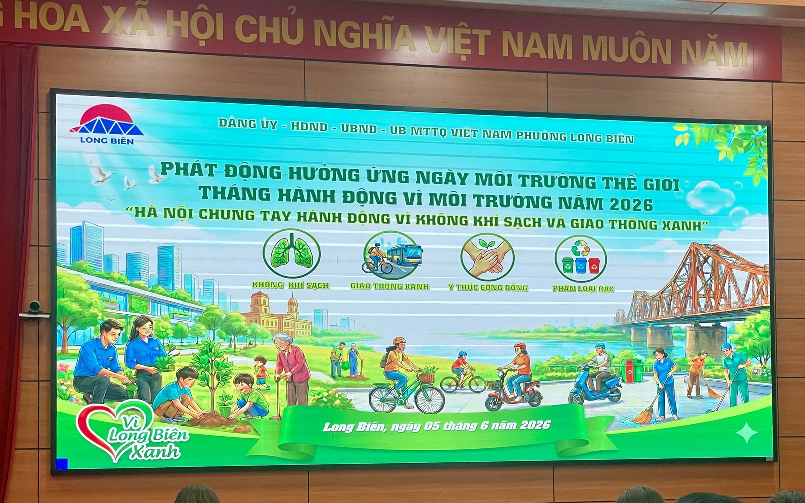 Phường Long Biên ra quân hưởng ứng Ngày Môi trường thế giới, Tháng hành động vì môi trường năm 2026