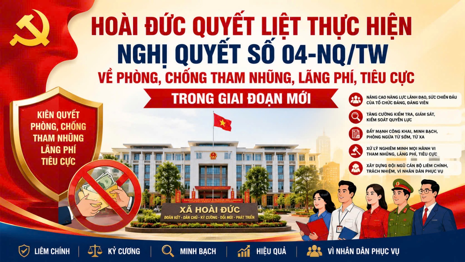 Hoài Đức quyết liệt thực hiện Nghị quyết số 04-NQ/TW về phòng, chống tham nhũng, lãng phí, tiêu cực trong giai đoạn mới- Ảnh 1.