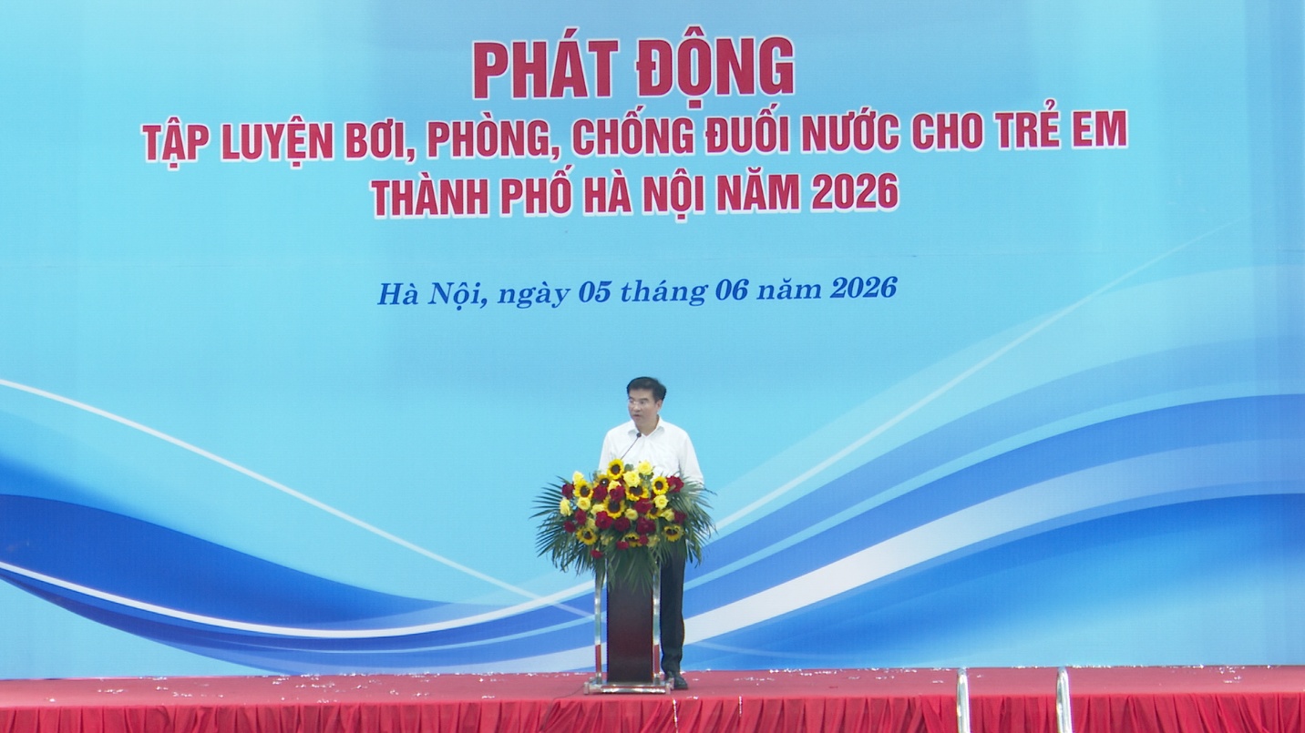 Hà Nội phát động toàn dân tập luyện môn bơi, phòng chống đuối nước cho trẻ em năm 2026 và khai trương bể bơi Cổ Bi- Ảnh 4.
