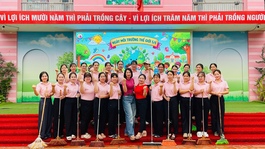 Trường mầm non A Tứ Hiệp: sôi nổi các hoạt động thiết thực hưởng ứng ngày môi trường thế giới và tháng hành động vì môi trường- Ảnh 1.