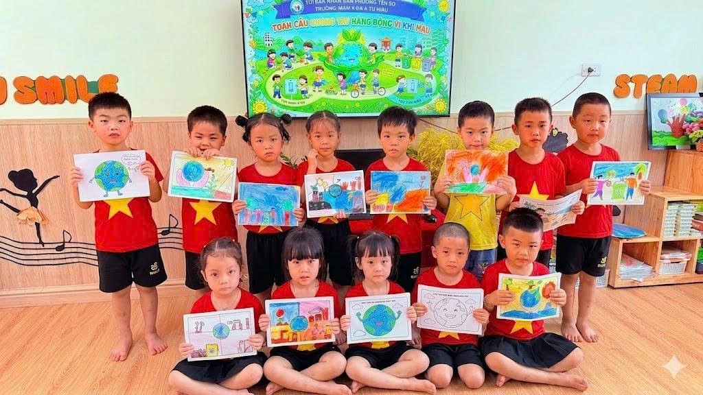 Trường mầm non A Tứ Hiệp: sôi nổi các hoạt động thiết thực hưởng ứng ngày môi trường thế giới và tháng hành động vì môi trường- Ảnh 2.