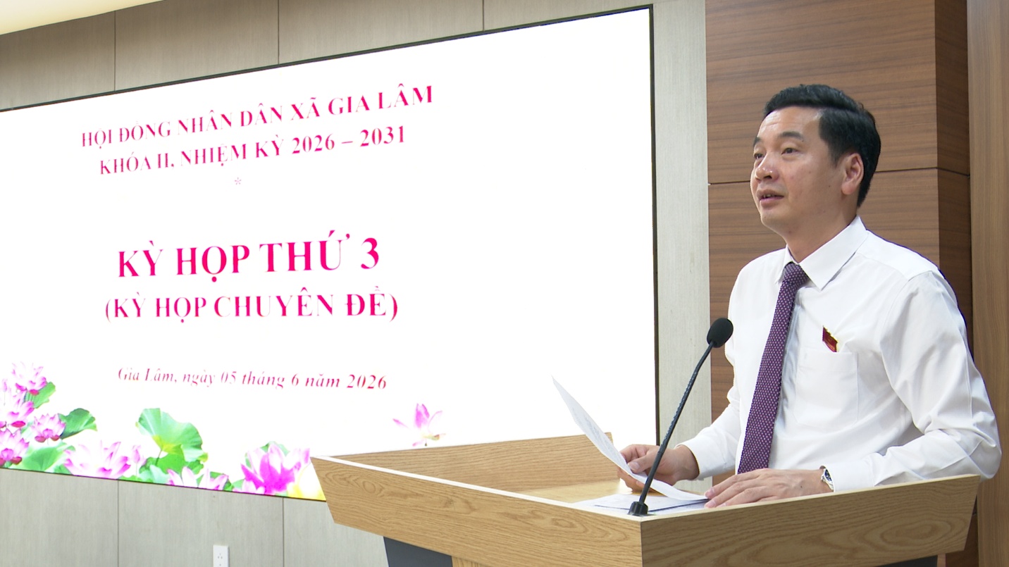 HĐND xã Gia Lâm tổ chức Kỳ họp thứ 3 kiện toàn chức danh Chủ tịch HĐND xã- Ảnh 2.