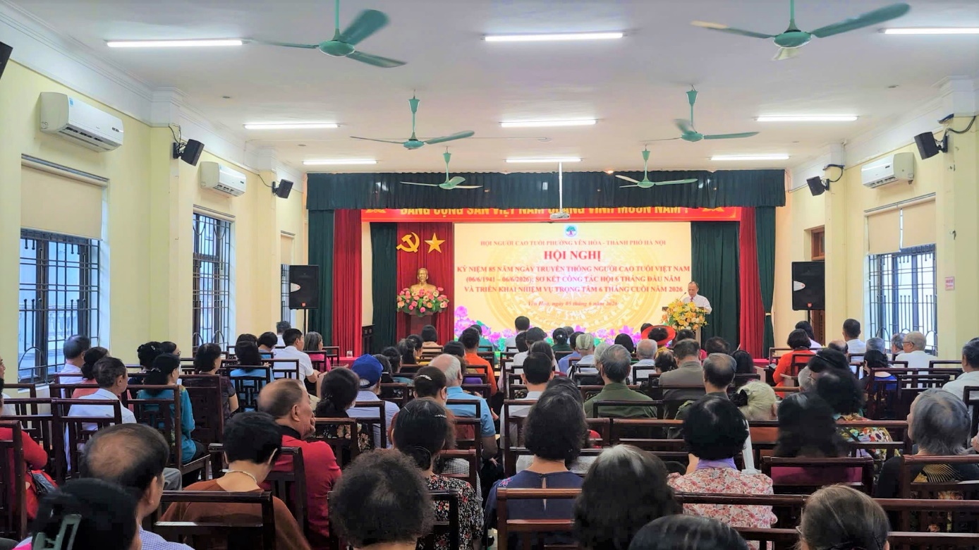 Hội Người cao tuổi phường Yên Hòa tổ chức kỷ niệm 85 năm Ngày truyền thống Người cao tuổi Việt Nam, sơ kết công tác Hội 6 tháng đầu năm 2026- Ảnh 1.