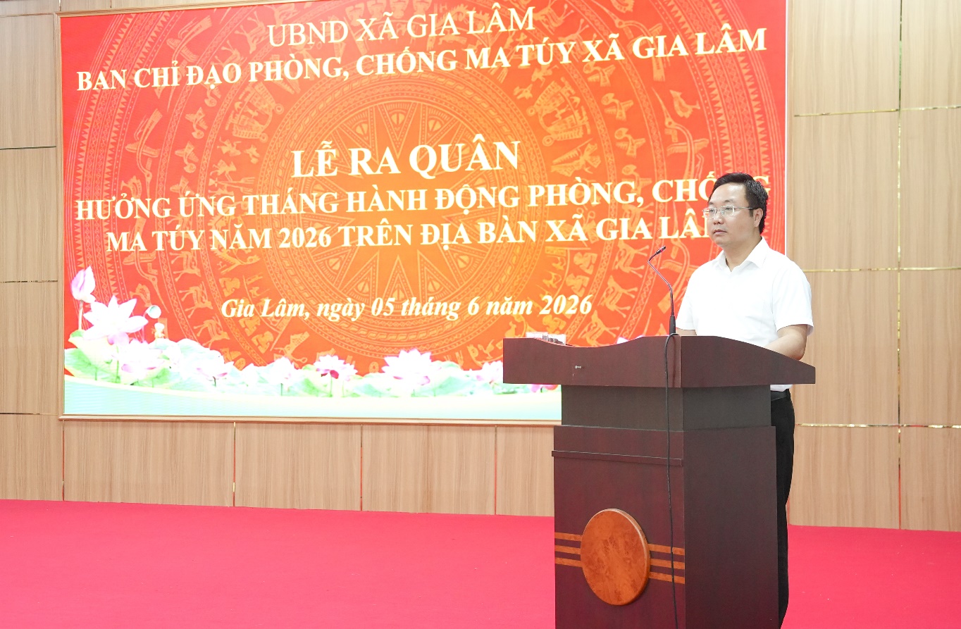 Xã Gia Lâm ra quân hưởng ứng Tháng hành động phòng, chống ma túy năm 2026- Ảnh 2.