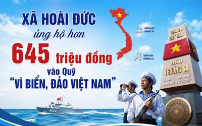 Xã Hoài Đức ủng hộ hơn 645 triệu đồng vào Quỹ “Vì biển, đảo Việt Nam”