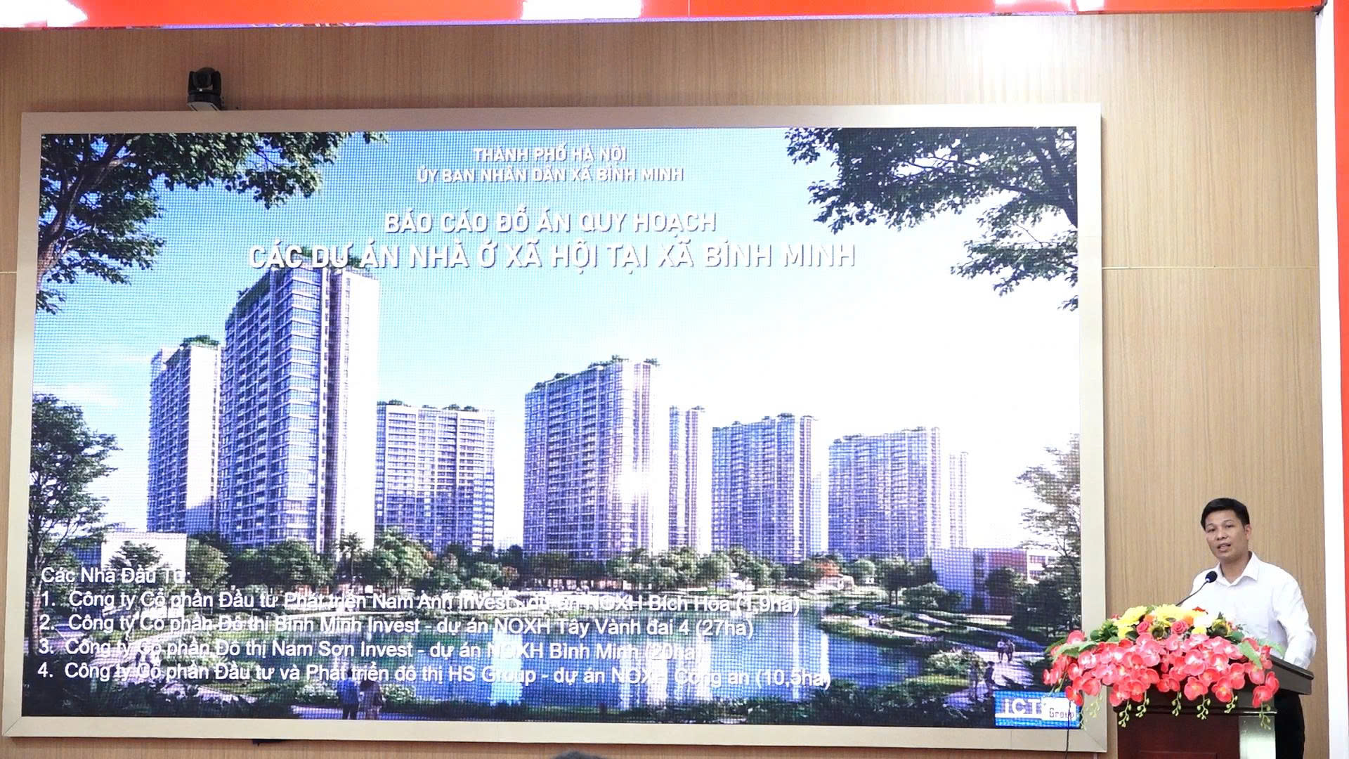 HỘI NGHỊ LẤY Ý KIẾN ĐỒ ÁN QUY HOẠCH CHI TIẾT TỈ LỆ 1/500 CÁC KHU NHÀ Ở XÃ HỘI TRÊN ĐỊA BÀN XÃ BÌNH MINH