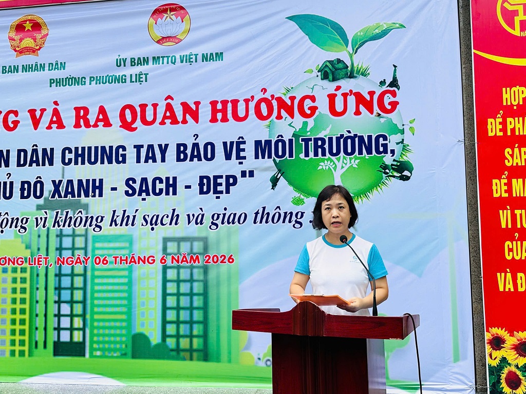 Phường Phương Liệt: Tổ chức thành công Lễ phát động và ra quân “Toàn dân chung tay bảo vệ môi trường, vì Thủ đô xanh - sạch - đẹp”- Ảnh 3.