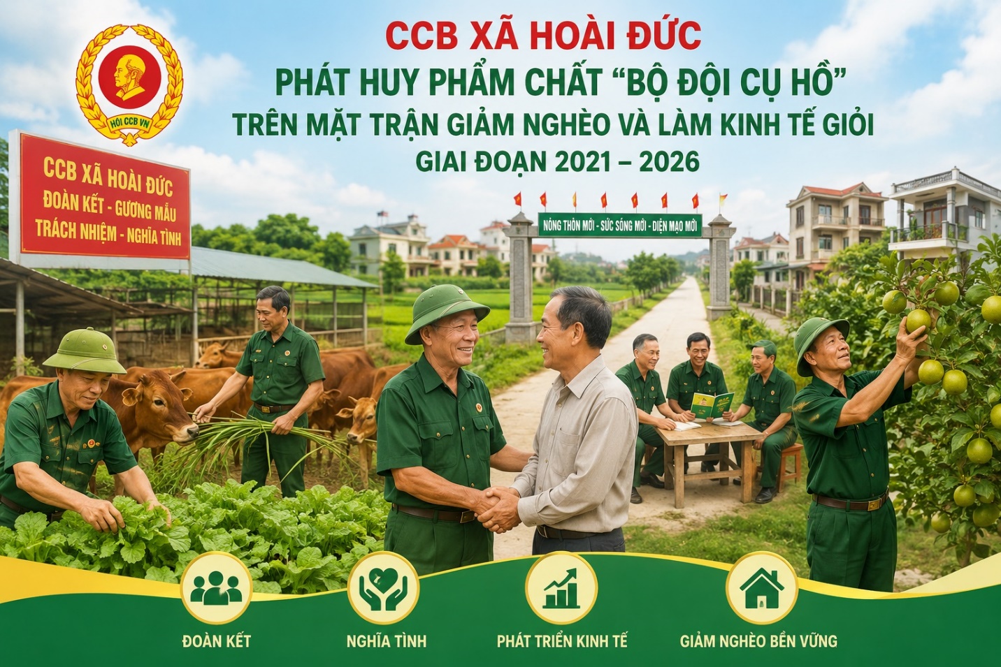 CCB xã Hoài Đức phát huy phẩm chất "bộ đội Cụ Hồ" trên mặt trận giảm nghèo và làm kinh tế giỏi giai đoạn 2021 - 2026- Ảnh 1.