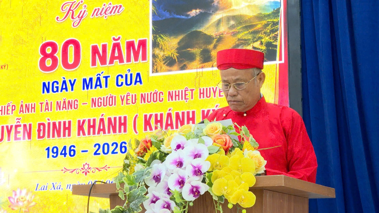 Đồng chí Trần Văn Nghĩa-Phó Bí thư Thường trực Đảng ủy xã dự lễ kỷ niệm 80 năm ngày mất cụ Nguyễn Đình Khánh, Tổ nghề nhiếp ảnh Lai Xá- Ảnh 2.